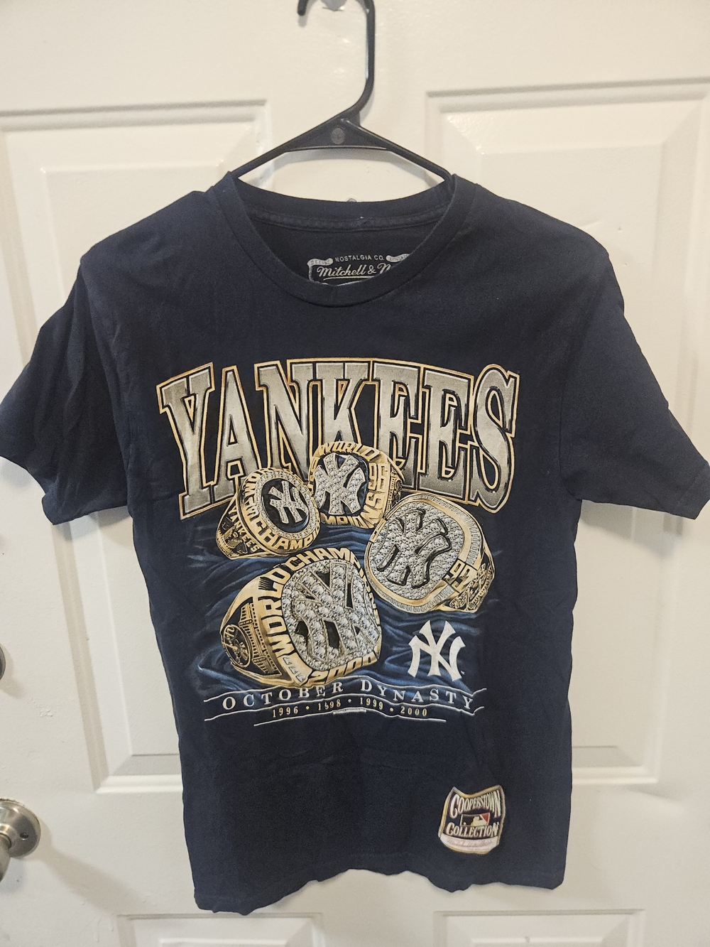 Mitchell & Ness Navy New York Yankees Championship Ring Short Sleeve Tee